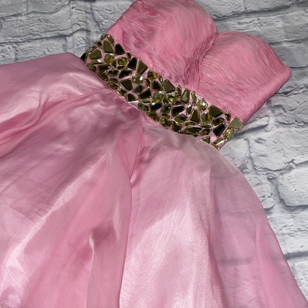 Beautiful mini pink & gold formal dress